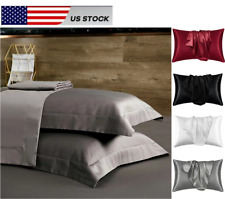 Fronha pacote com 2 fronhas de seda cetim confortável melhor para cabelo pele fronha nova comprar usado  Enviando para Brazil