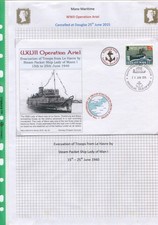 Isle of Man 2015 Manx Maritime Series capa nº 16, Segunda Guerra Mundial Operação Ariel, Le Havre comprar usado  Enviando para Brazil