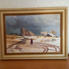 ölgemälde winterlandschaft r gebraucht kaufen  Bordesholm