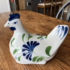 Galinha DANSK INTERNATIONAL DESIGNS LTD CANÇÃO DE SÁLVIA AZUL E VERDE 9x6 1/2 comprar usado  Enviando para Brazil