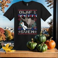 Camiseta unissex Disney Frozen Olaf and Sven masculina feminina SY152 comprar usado  Enviando para Brazil
