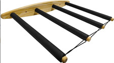 Rack para prancha de surf - Suporte de parede de madeira sustentável com tapete de borracha (4 braços) comprar usado  Enviando para Brazil