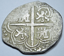 Moneda Cob Pirata Colonial 1556-98 Felipe II Plata Española 1 Reales Genuina Años 1500 segunda mano  Embacar hacia Mexico
