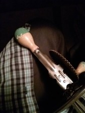 Batedor de ovos antigo de metal manual com protetor contra respingos pequeno cabo de giro de metal comprar usado  Enviando para Brazil