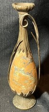 Escultura antiga de bronze em pedra ou mármore período Art Nouveau vaso de flores comprar usado  Enviando para Brazil