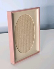 Vintage MCM Metal ROSA Caixa de Sombra Moldura para Fotos Plástico Tapete Oval Exclusivo, usado comprar usado  Enviando para Brazil