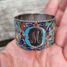 Russian enamelled napkin for sale  CHELTENHAM