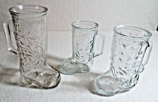 Usado, Conjunto de 3 canecas de bota de cowboy de vidro transparente – copos estilo vintage ocidental novidade comprar usado  Enviando para Brazil