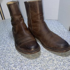 Bota masculina Frye John Addison couro com zíper interno marrom tamanho 9 D comprar usado  Enviando para Brazil