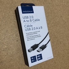 Cabo scanner impressora Insignia 10 pés cabo USB 2.0 A a B USB-B alta velocidade 480Mbps comprar usado  Enviando para Brazil