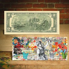 Usado, Banksy Game Changer Pop Art nota de US$ 2 ASSINADA À MÃO por Rency Batman e Homem-Aranha comprar usado Usado, Banksy Game Changer Pop Art nota de US$ 2 ASSINADA À MÃO por Rency Batman e Homem-Aranha comprar usado  Enviando para Brazil