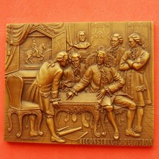 História Lisboa Reconstruída Após Terremoto Marquês de Pombal GRANDE Medalha de Bronze! comprar usado  Enviando para Brazil