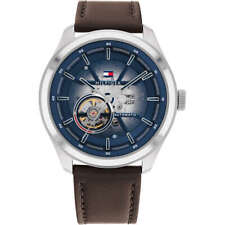 Automatique Montre Homme TOMMY HILFIGER MASON 1791888 Cuir Brun Bleu comprar usado  Enviando para Brazil