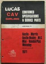 Lucas cav girling for sale  LEICESTER