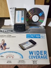 Cartão de notebook Belkin Wireless G Plus com caixa, CD e manual comprar usado  Enviando para Brazil