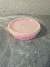 Tigela de lanche vintage Tupperware Little Wonders rosa com tampa transparente 4” x 1” comprar usado  Enviando para Brazil
