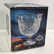 Usado, Tigela Shannon Godinger corte chumbo cristal soco pés abacaxi 12"X 10,5" comprar usado  Enviando para Brazil