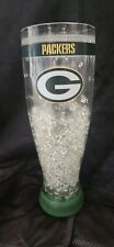 NFL Green Bay Packers 16oz Crystal Freezer Pilsners, NOVA Cerveja Colecionável Memora comprar usado  Enviando para Brazil