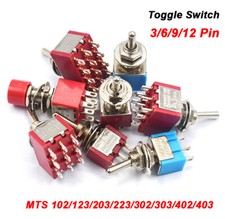 Interruptor de trava 3/6/9/12 pinos SPDT PS/MTS duplo lance ligado-ligado ligado-desligado comprar usado  Enviando para Brazil