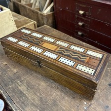 Antique inlaid cribbage for sale  Peabody