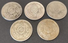 Lote de 5 moedas do Brasil 1871–1889 - Império 100 REIS, usado comprar usado  Brasil 