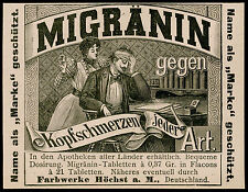 Reklame 1898 migränin gebraucht kaufen  Hamburg