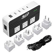 Convertidor de voltaje reductor 220V a 110V 2 salidas 4 USB adaptador de viaje convertidor segunda mano  Embacar hacia Mexico