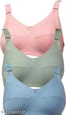 Sutiã feminino minimizador de mistura de algodão xícara C não acolchoado pacote combo com 3 comprar usado  Enviando para Brazil