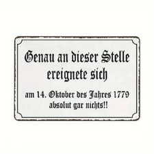 Blechschild genau stelle gebraucht kaufen  Limbach-Oberfrohna