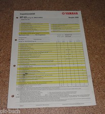 Inspektionsblatt Yamaha MT-03 Tipo RM024 Año 2008 comprar usado  Enviando para Brazil