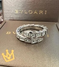 Anel BVLGARI SERPENTI VIPER em ouro branco 18K anel de diamante tamanho 7 comprar usado  Enviando para Brazil