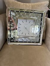 Clock diamanté mirrored for sale  LONDON