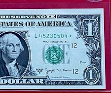 NOTA DE ESTRELA 1963B NOTA DE US$ 1 DÓLAR (SÃO FRANCISCO L) NÃO CIRCULADA comprar usado  Enviando para Brazil