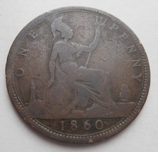 1860 penny for sale  LIVERPOOL