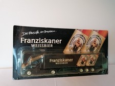 Franziskaner mini Werbetruck, Scania 124L 400SZ mit Gabelstapler 1:87 in OVP comprar usado  Enviando para Brazil