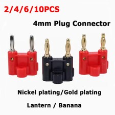 Lanterna dupla ouro/níquel 4mm plugue banana alto-falante conector de áudio parafuso vermelho preto comprar usado  Enviando para Brazil
