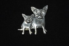Broche duplo de prata esterlina azul para cachorro George Rodrigue comprar usado  Enviando para Brazil
