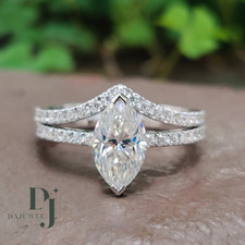 Moissanite bridal set for sale  Los Angeles