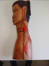 Afrikanische holzmaske braun gebraucht kaufen  Rastatt