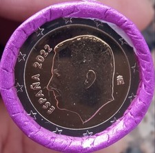 España, moneda de 2 Euros de Felipe VI del año 2022 sin circular de cartucho. comprar usado  Enviando para Brazil