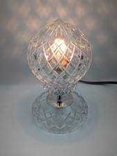 Lâmpada boudoir vintage de cristal corte diamante feita na Grã-Bretanha lâmpada de halogênio funcionando , usado comprar usado  Enviando para Brazil