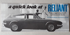 Reliant range brochure for sale  BOURNE