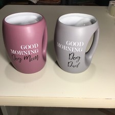 Usado, Canecas Dog Mom & Dog Dad Good Morning da Pavilion novas sem caixa/copos Dog Lovers 5” comprar usado  Enviando para Brazil