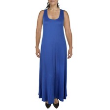 Vestido maxi longo 24seven Comfort Apparel feminino azul sem mangas plus 1X BHFO 5732 comprar usado  Enviando para Brazil