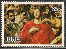 Niue #337 (A78) Muito bom estado, sem marca de charneira - 1981 35c Jesus Defiled, por El Greco comprar usado  Enviando para Brazil