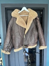 Vintage brownreal leather for sale  DUDLEY
