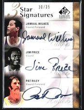 2009-10 SP Sig Editon 3 Estrelas Jamaal Wilkes Jim Price Pat Riley Auto /35 #3S-WRP, usado comprar usado  Enviando para Brazil
