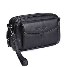 Bolsa de mão masculina 100% couro genuíno bolsa de mão pequena carteira comprar usado  Enviando para Brazil