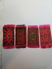 Usado, LOTE DE 4 TAPETES DE FELTRO DE TABACO COM FRANJA DA DÉCADA DE 1910 comprar usado  Enviando para Brazil