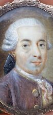 Retrato Miniatura & Hombre & Peluca & Pintura & Siglo XVIII & Francia, usado comprar usado  Enviando para Brazil